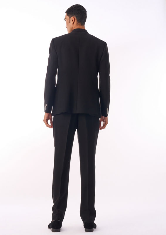 Twamev Men Black Beaded Jodhpuri