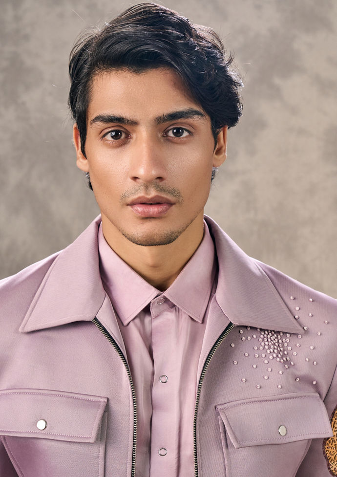 Twamev Men Lavishly Lilac Suit Set