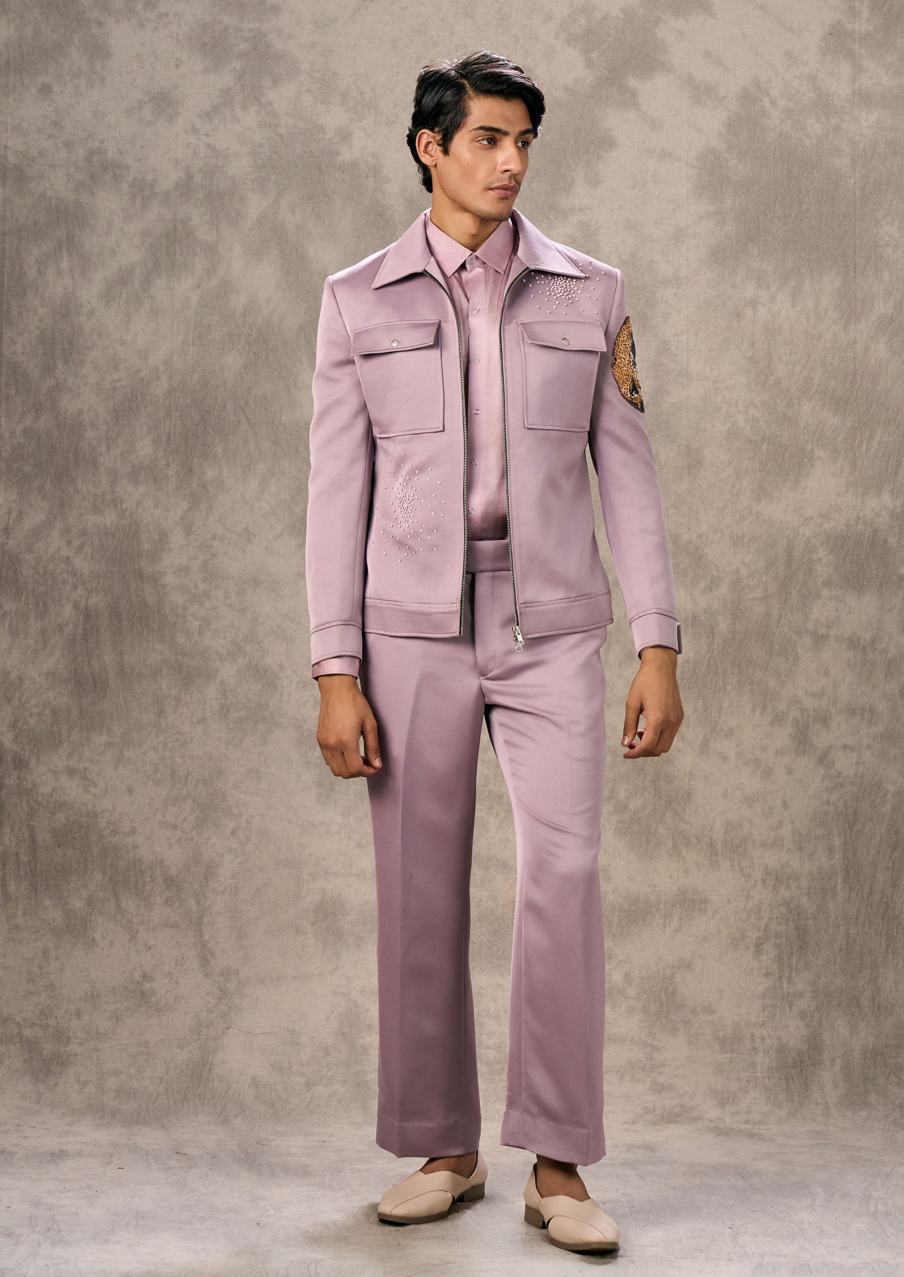 Twamev Men Lavishly Lilac Suit Set