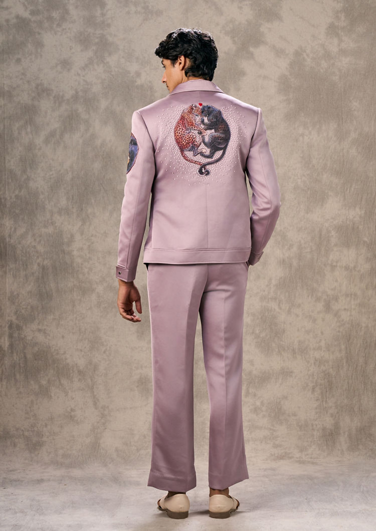 Twamev Men Lavishly Lilac Suit Set