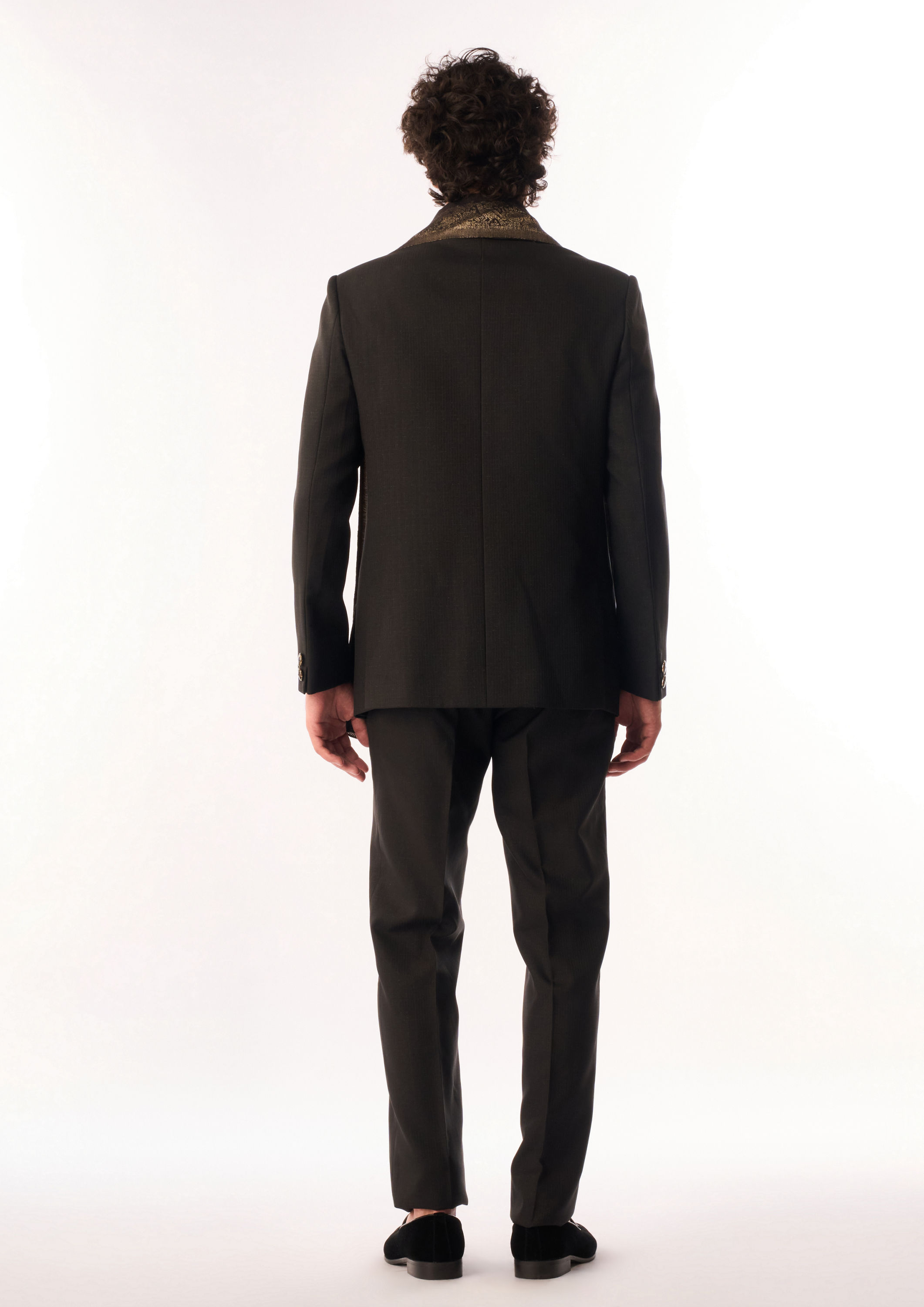 Twamev Men Black Rayon Jodhpuri Set with Dupatta