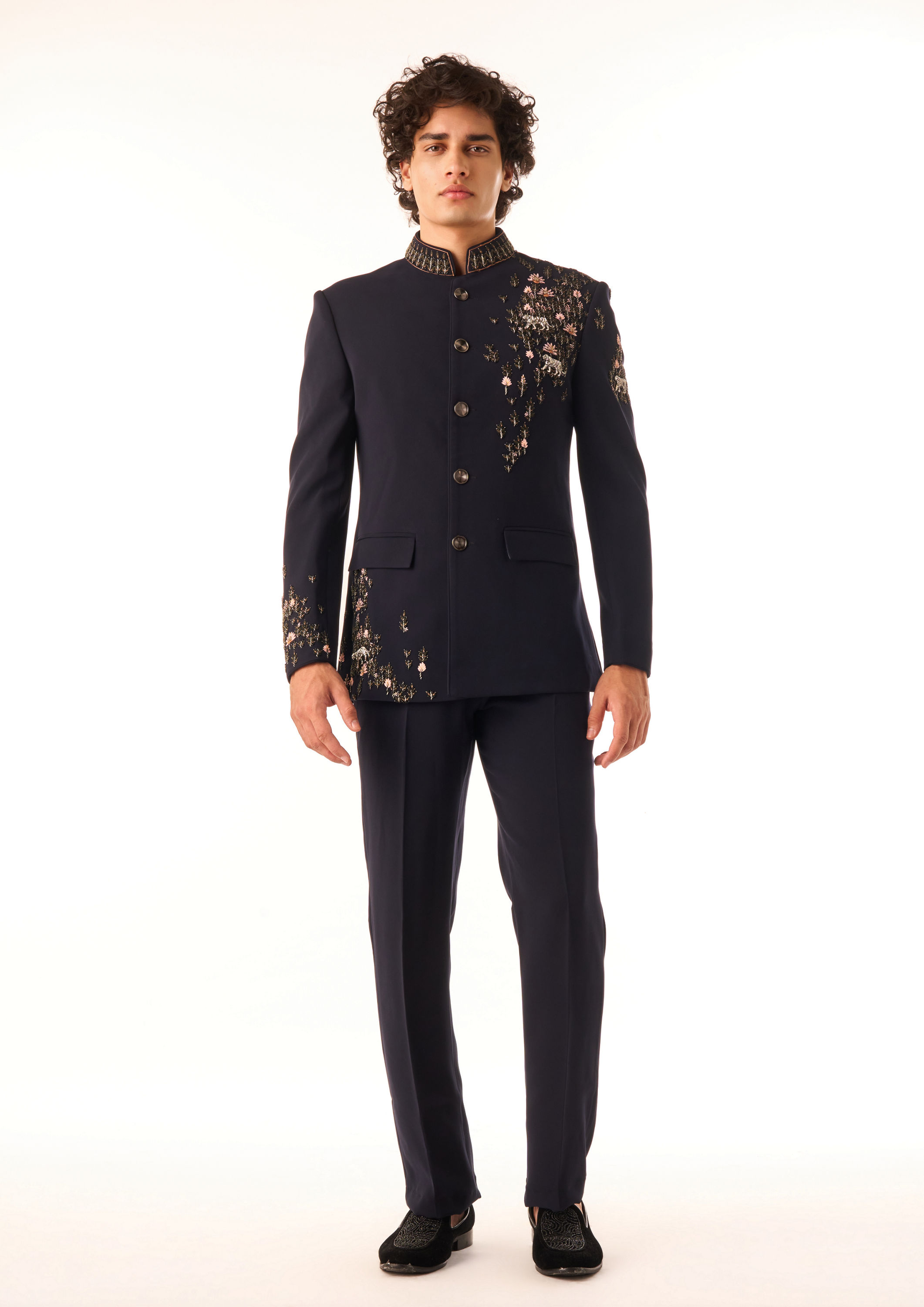 Twamev Men Midnight Blue Jodhpuri