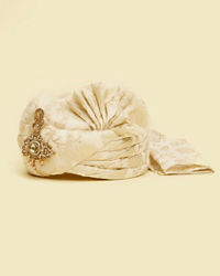 Twamev Men Twamev Cream Chanderi Safa