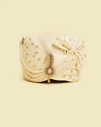 Twamev Men Cream Chanderi Safa