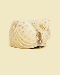 Twamev Men Cream Chanderi Safa