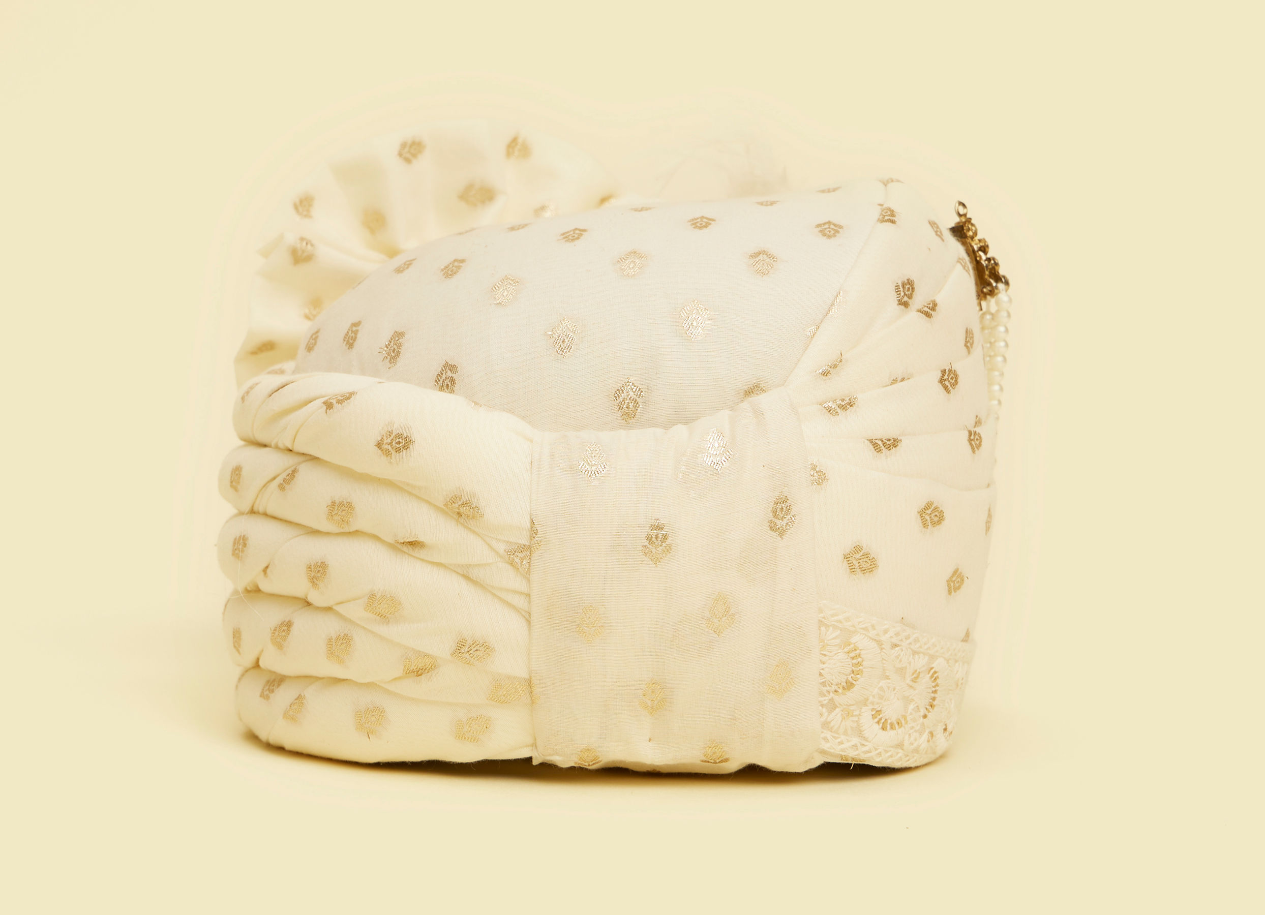 Twamev Men Cream Chanderi Safa
