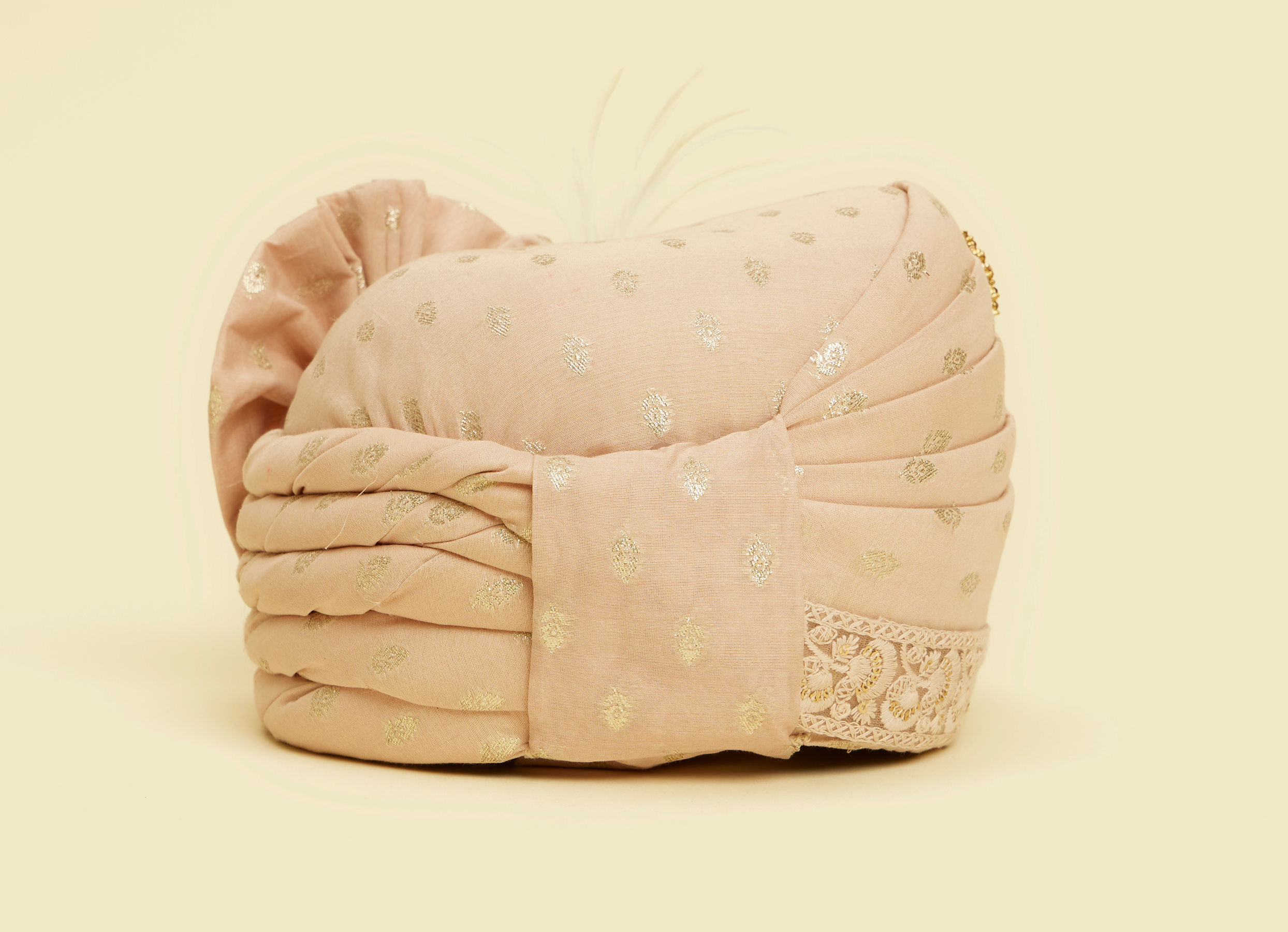 Twamev Men Dusty Pink Chanderi Safa