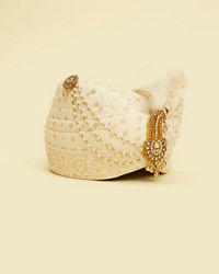 Twamev Men Cream Chanderi Safa