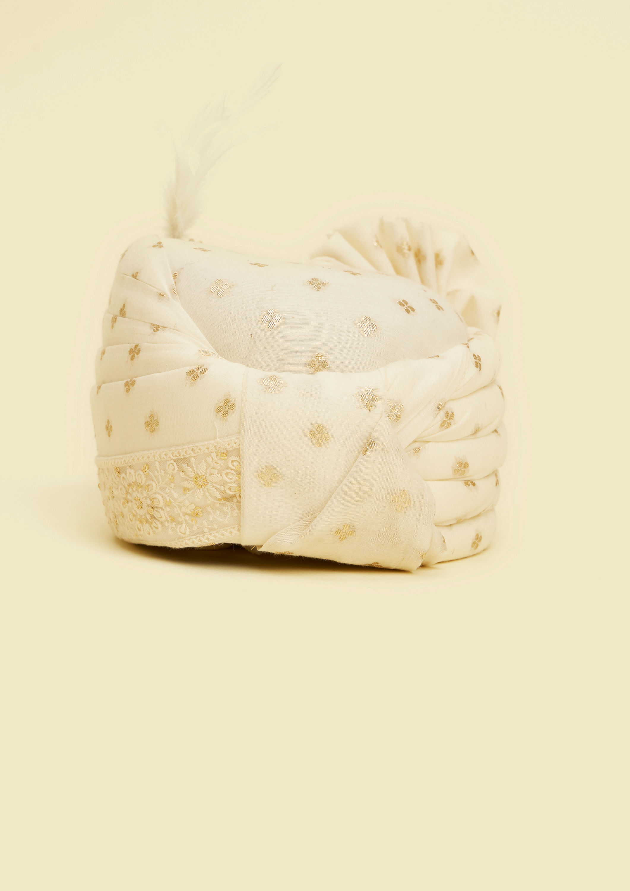Twamev Men Cream Chanderi Safa