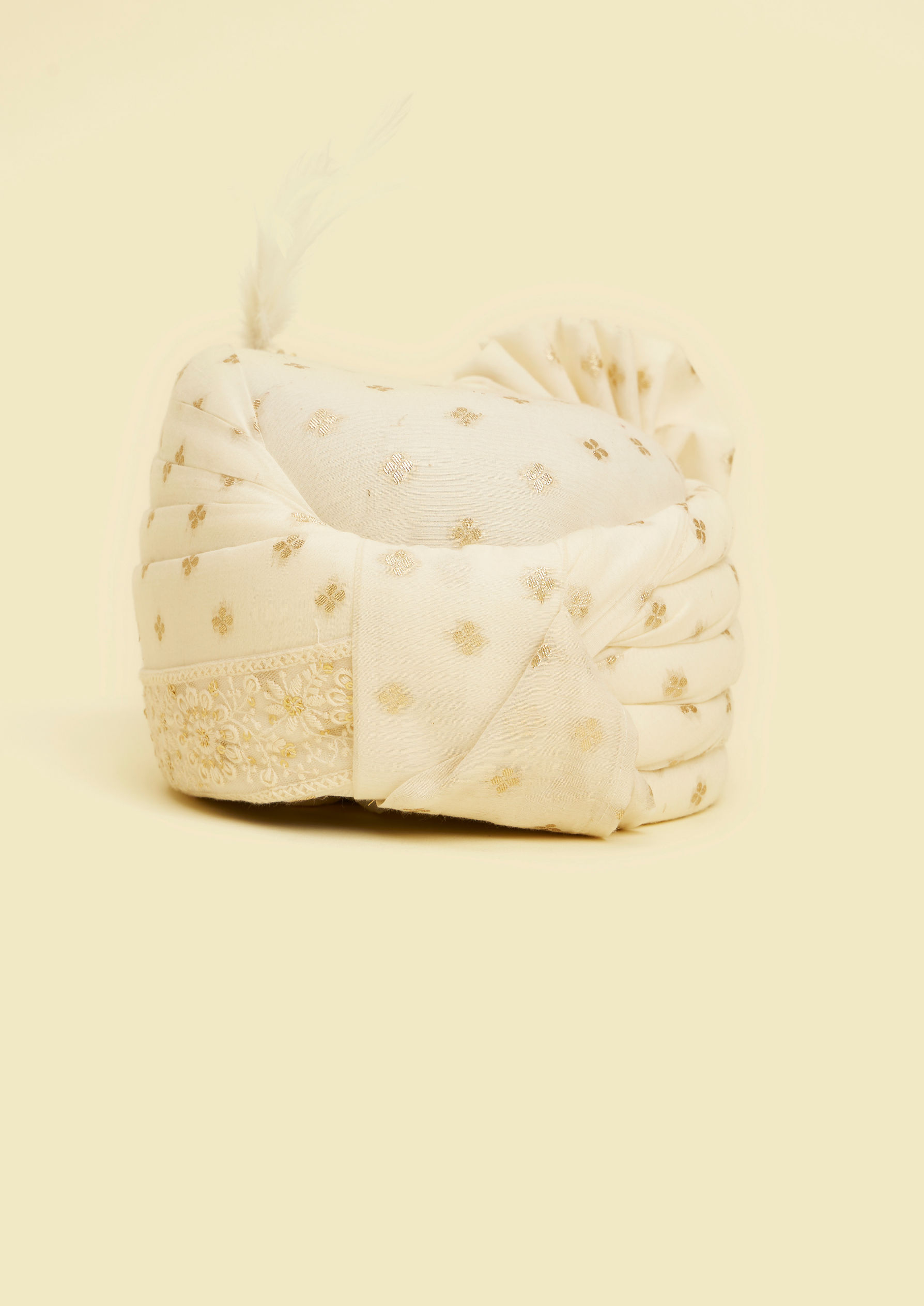 Twamev Men Cream Chanderi Safa