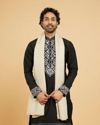 Twamev Men Beige Grandeur Shawl