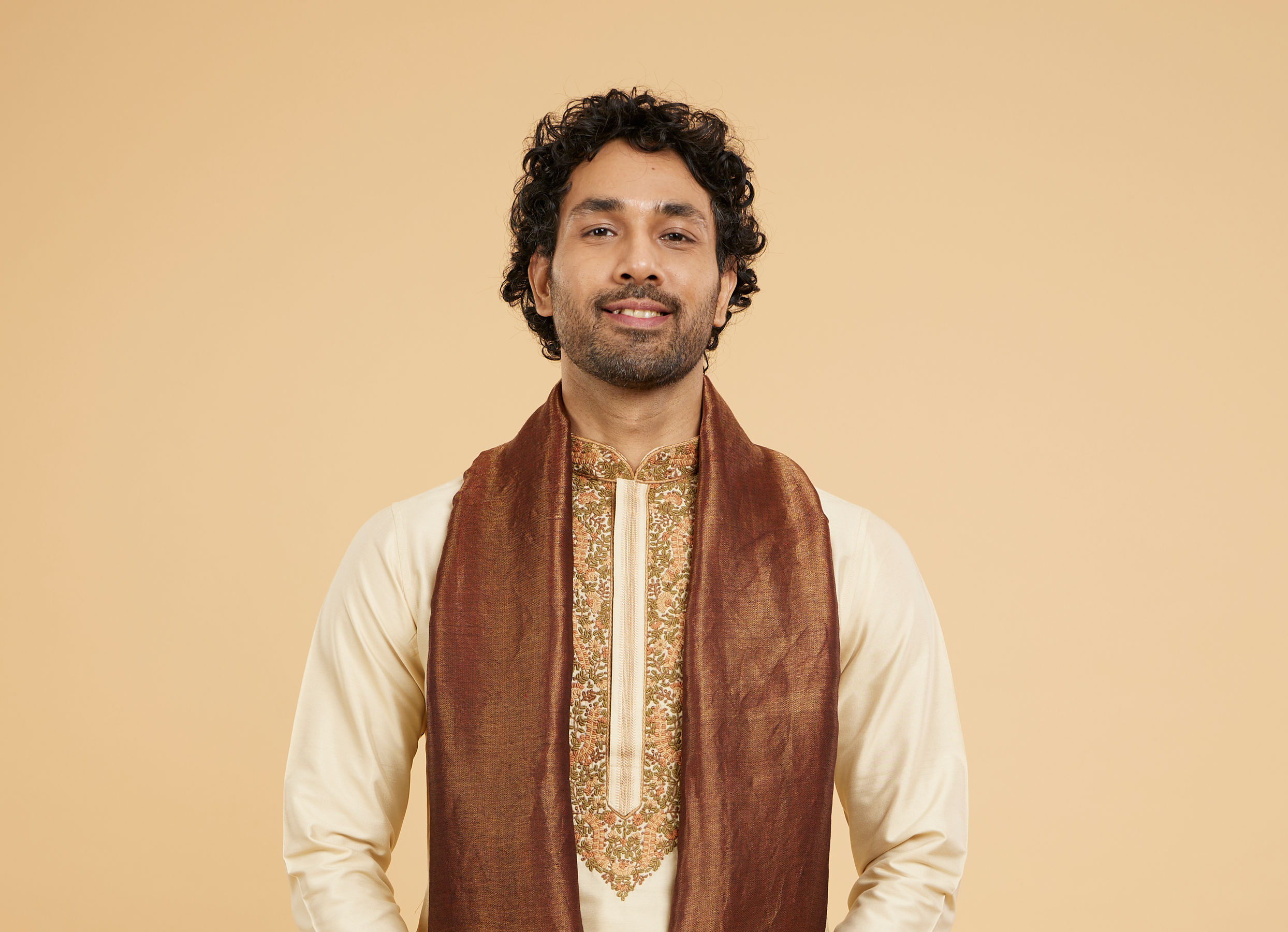 Twamev Men Maroon Wool Shawl