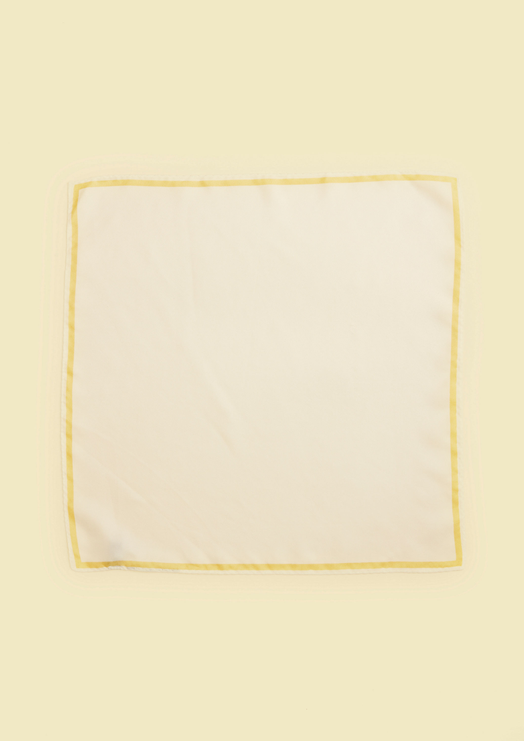 Twamev Men Cream Satin Pocket Square