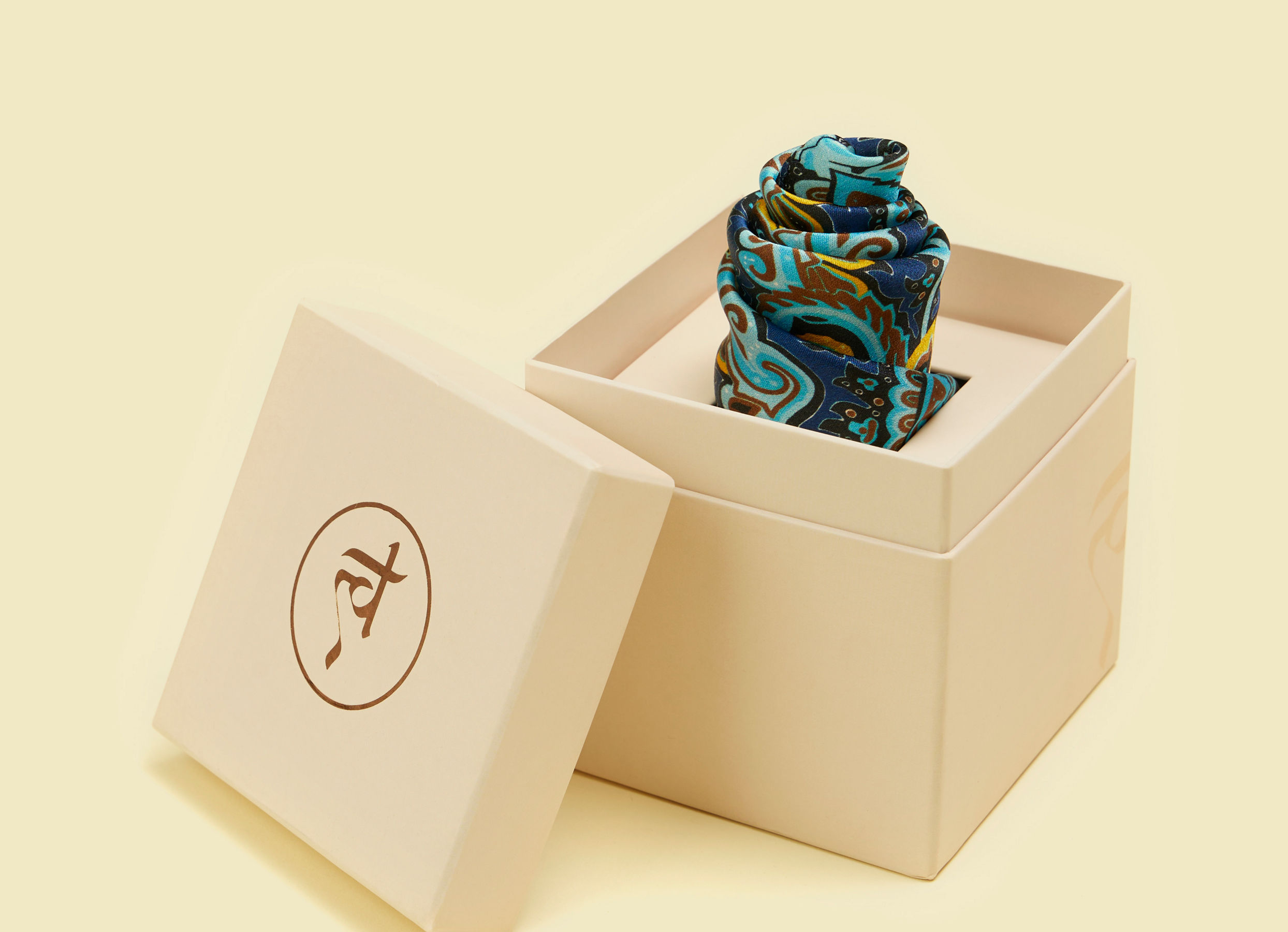 Twamev Men Dark Blue Satin Elegance Pocket Square