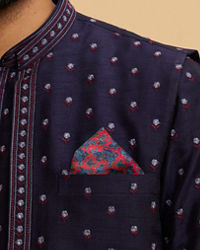 Twamev Men Regal Red Satin Pocket Square