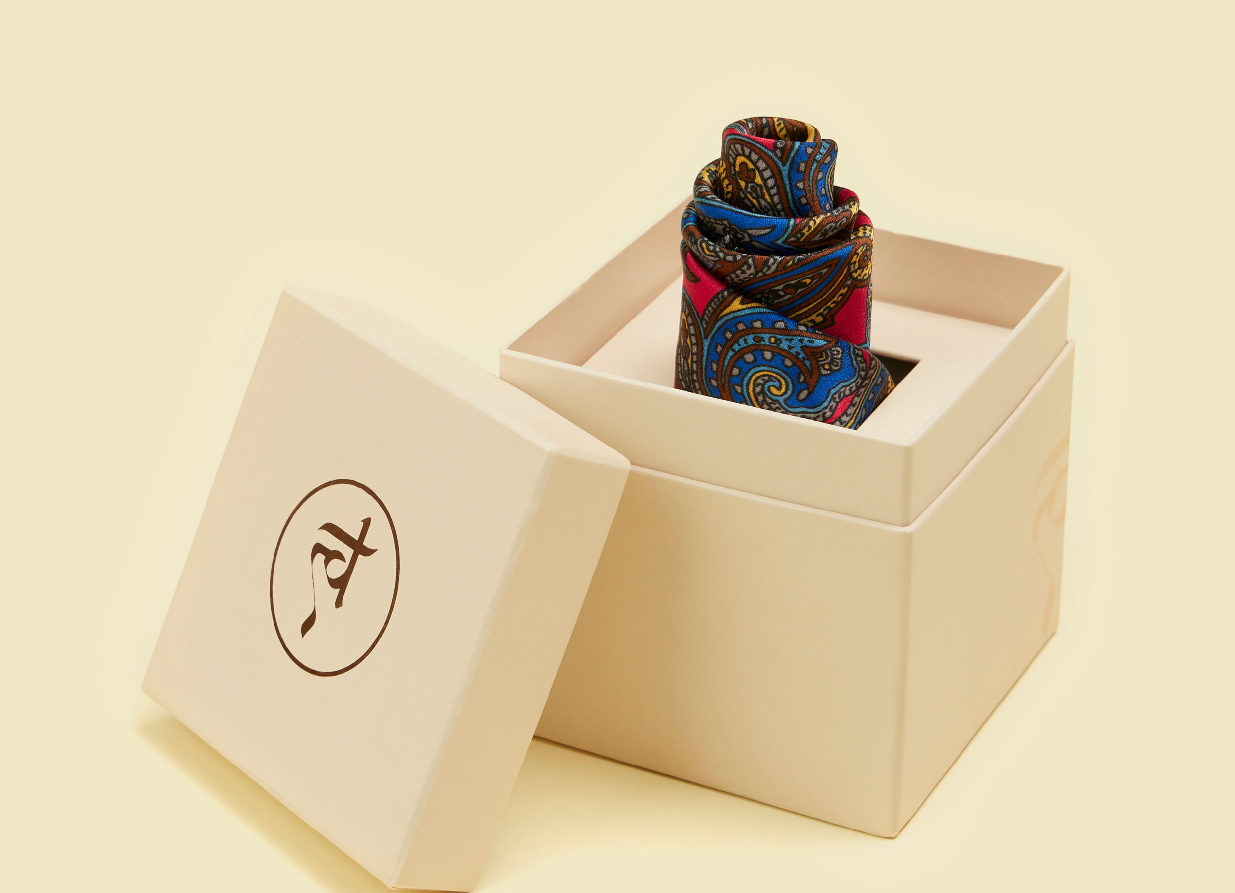 Twamev Men Radiant Red Satin Pocket Square