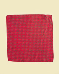 Twamev Men Red Satin Pocket Square