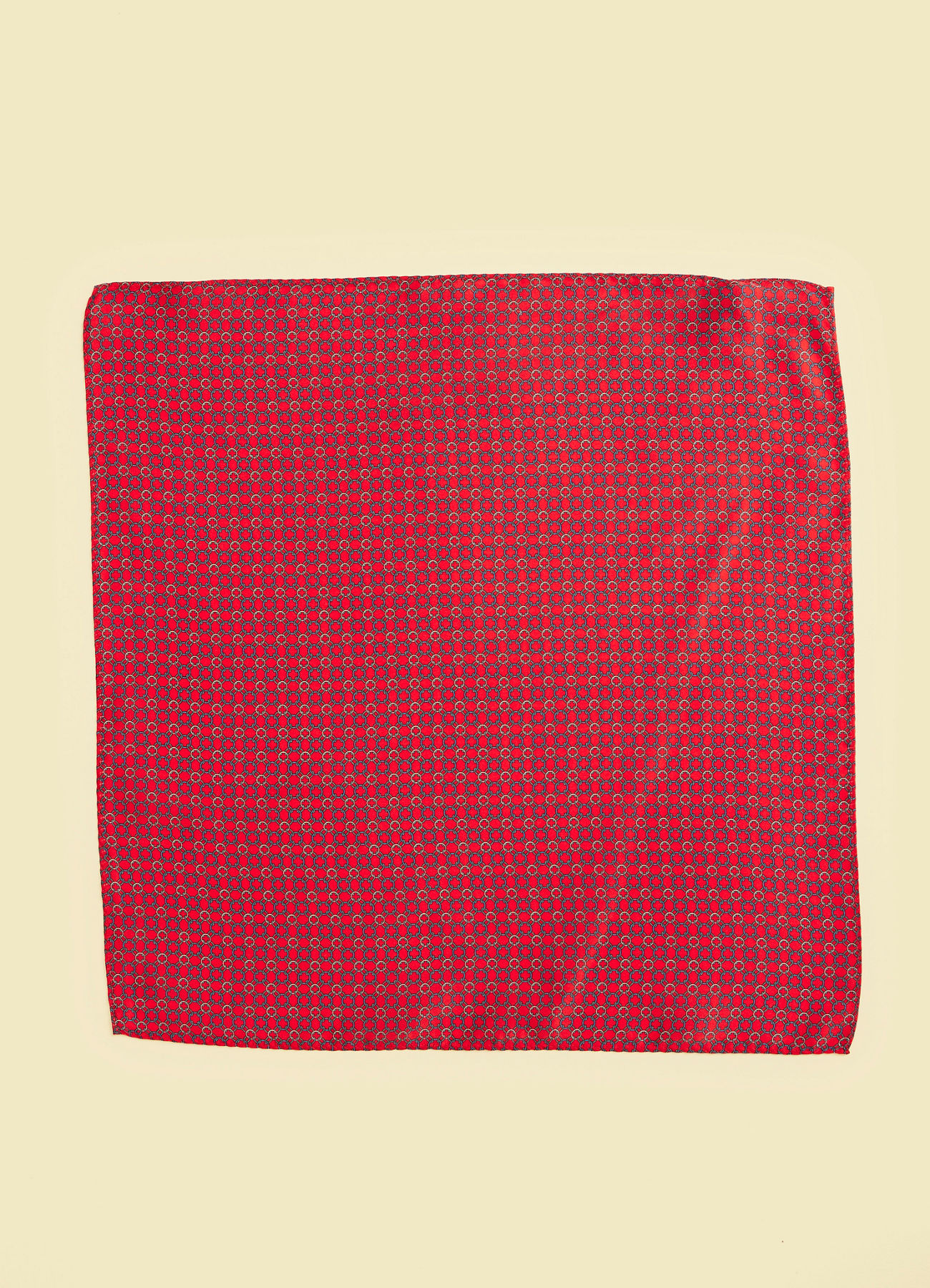 Twamev Men Red Satin Pocket Square