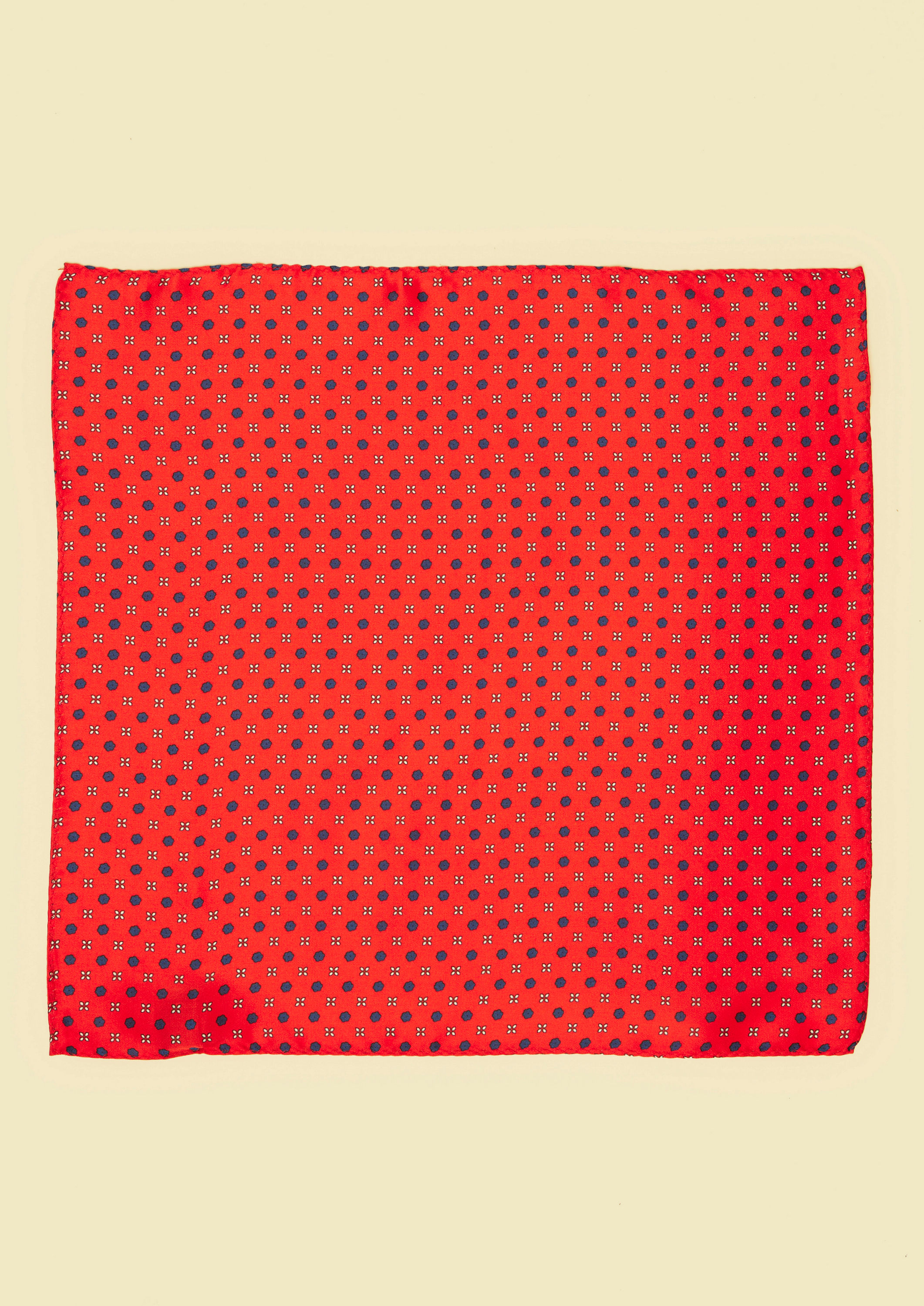 Twamev Men Elegant Red Satin Pocket Square