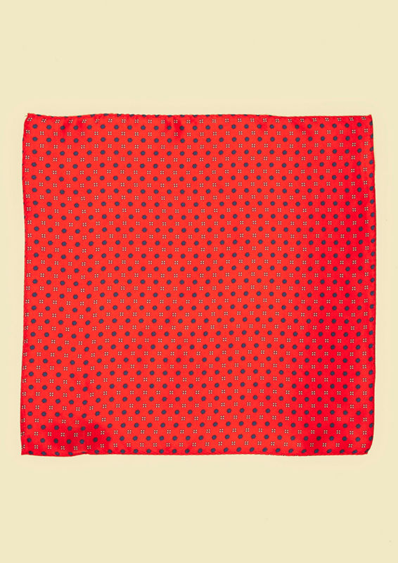 Twamev Men Elegant Red Satin Pocket Square