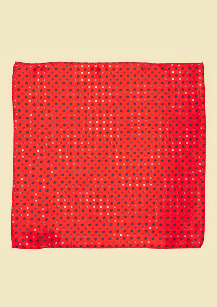 Twamev Men Elegant Red Satin Pocket Square