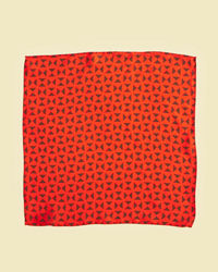 Twamev Men Red Satin Pocket Square