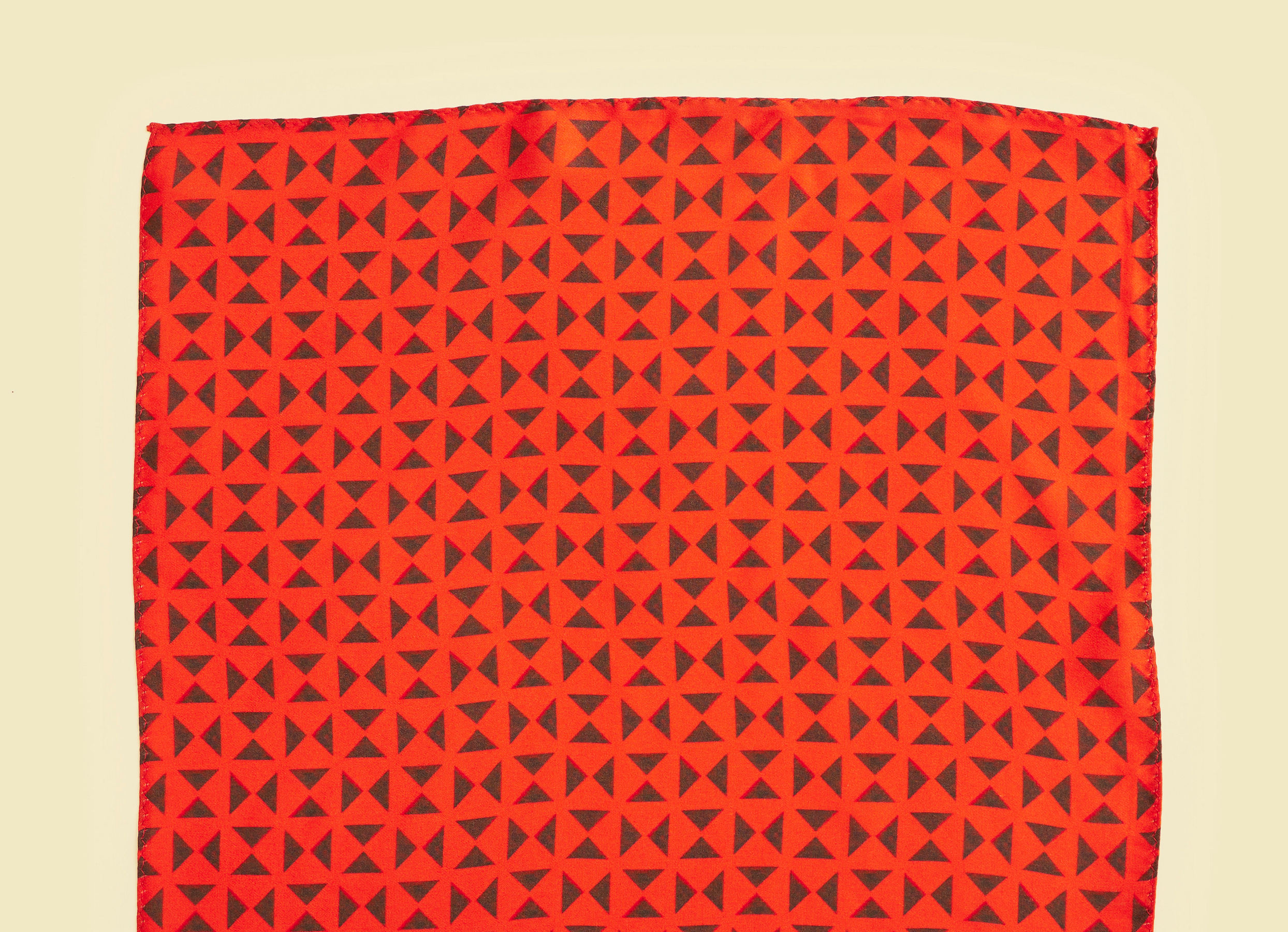 Twamev Men Red Satin Pocket Square
