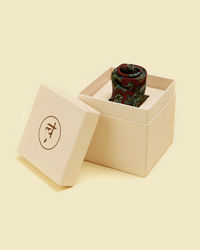 Twamev Men Elegant Brown Satin Pocket Square