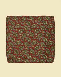 Twamev Men Elegant Brown Satin Pocket Square