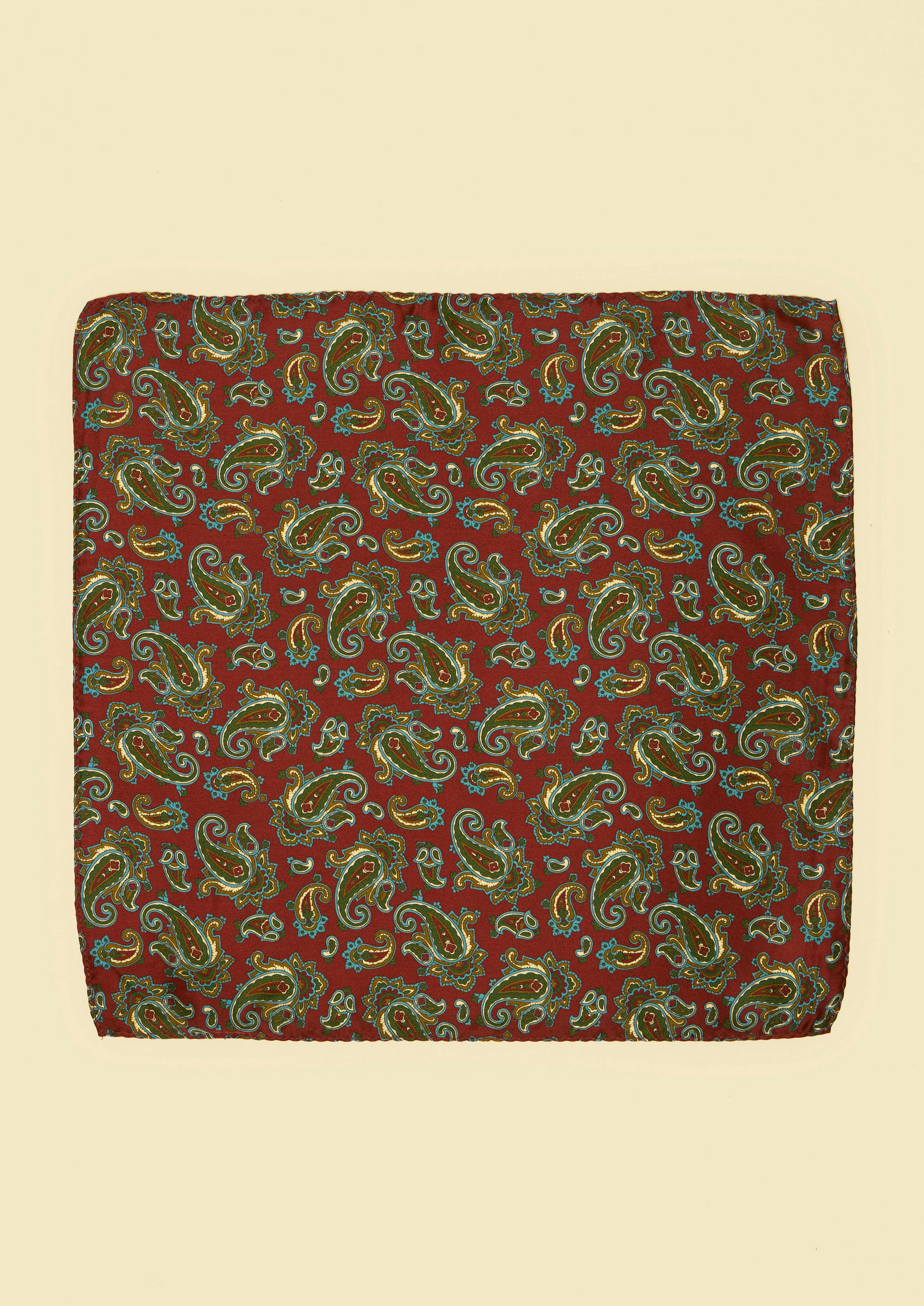 Twamev Men Elegant Brown Satin Pocket Square