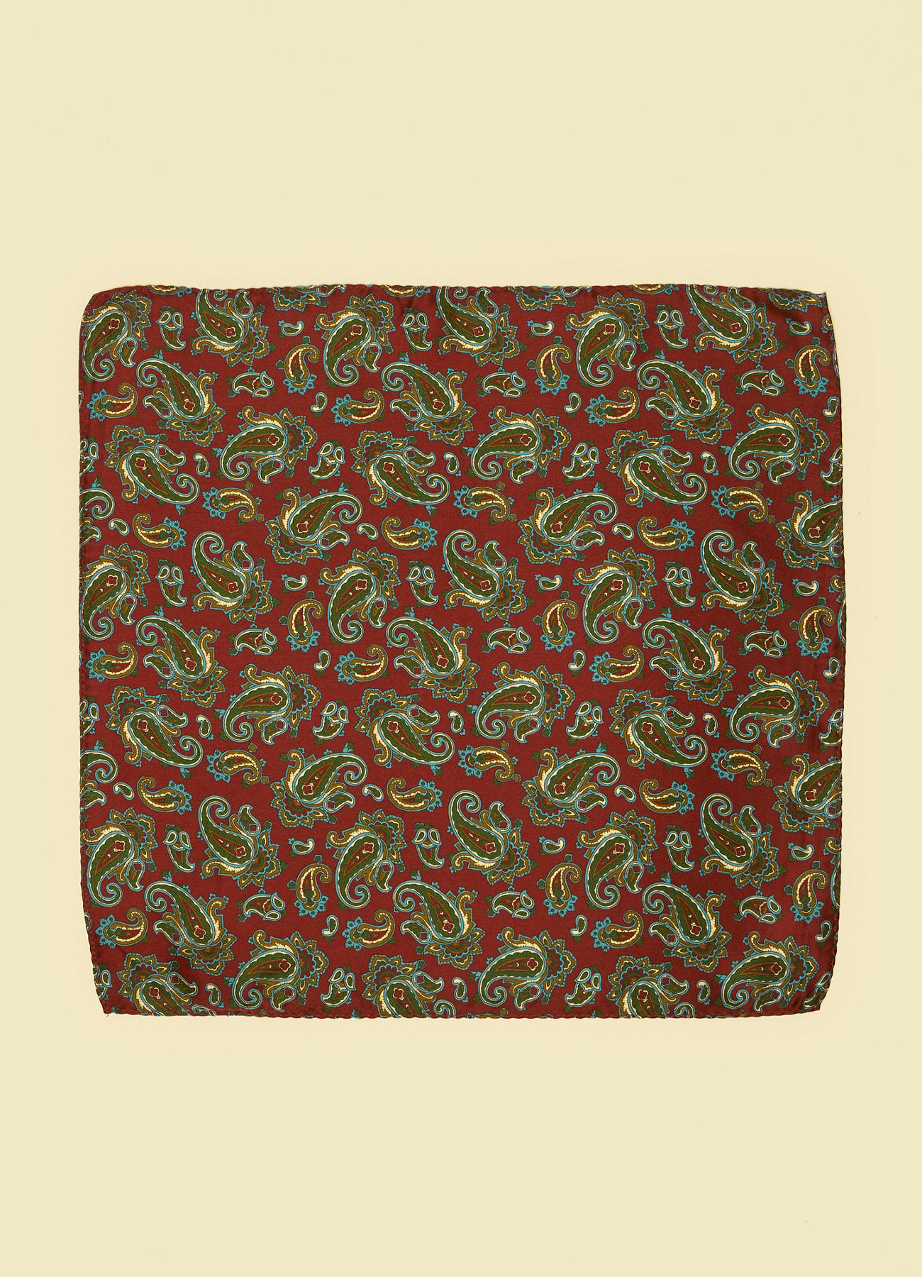 Twamev Men Elegant Brown Satin Pocket Square