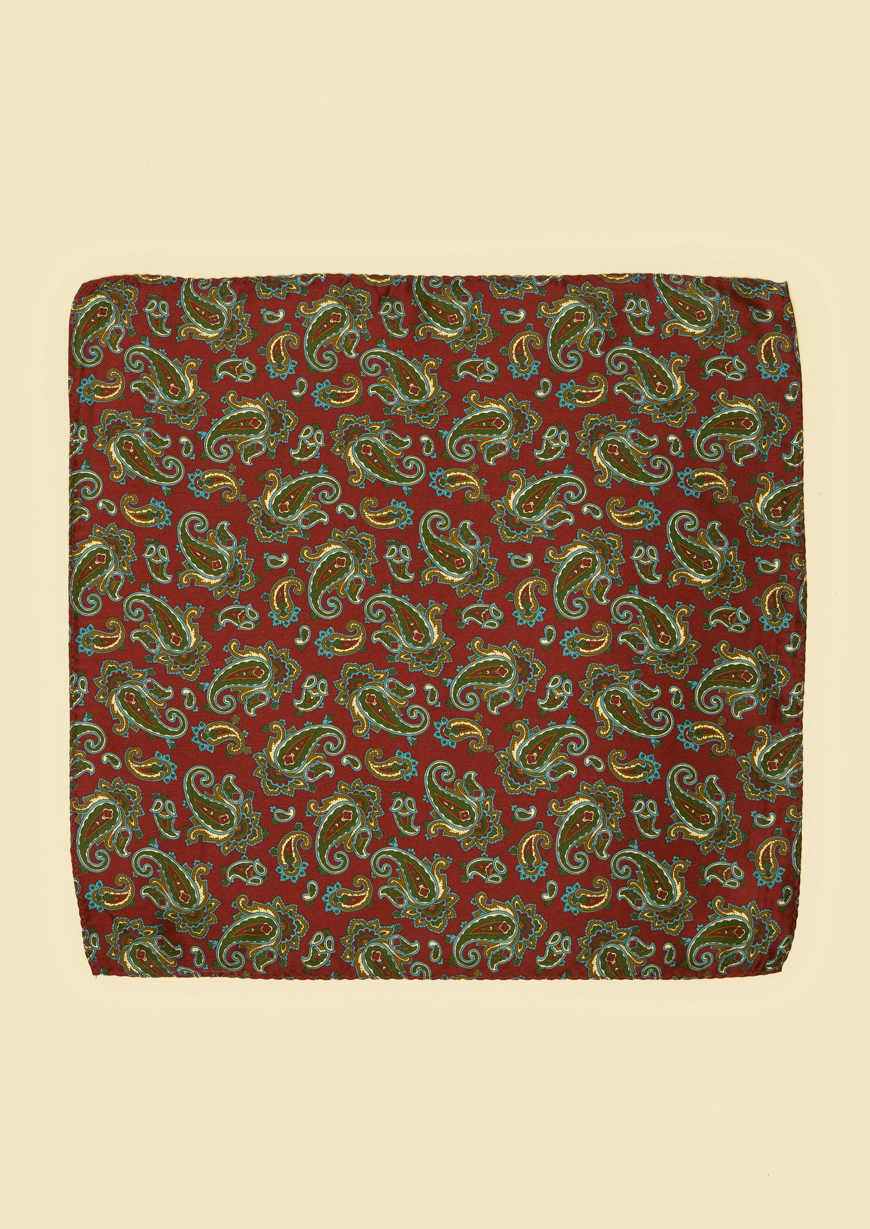 Twamev Men Elegant Brown Satin Pocket Square