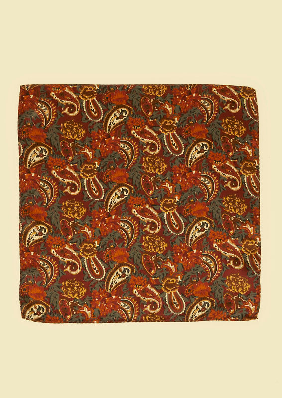 Twamev Men Royal Satin Brown Pocket Square