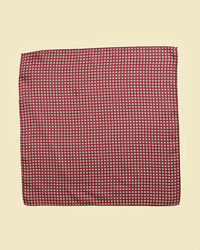 Twamev Men Wine Splendor Satin Pocket Square