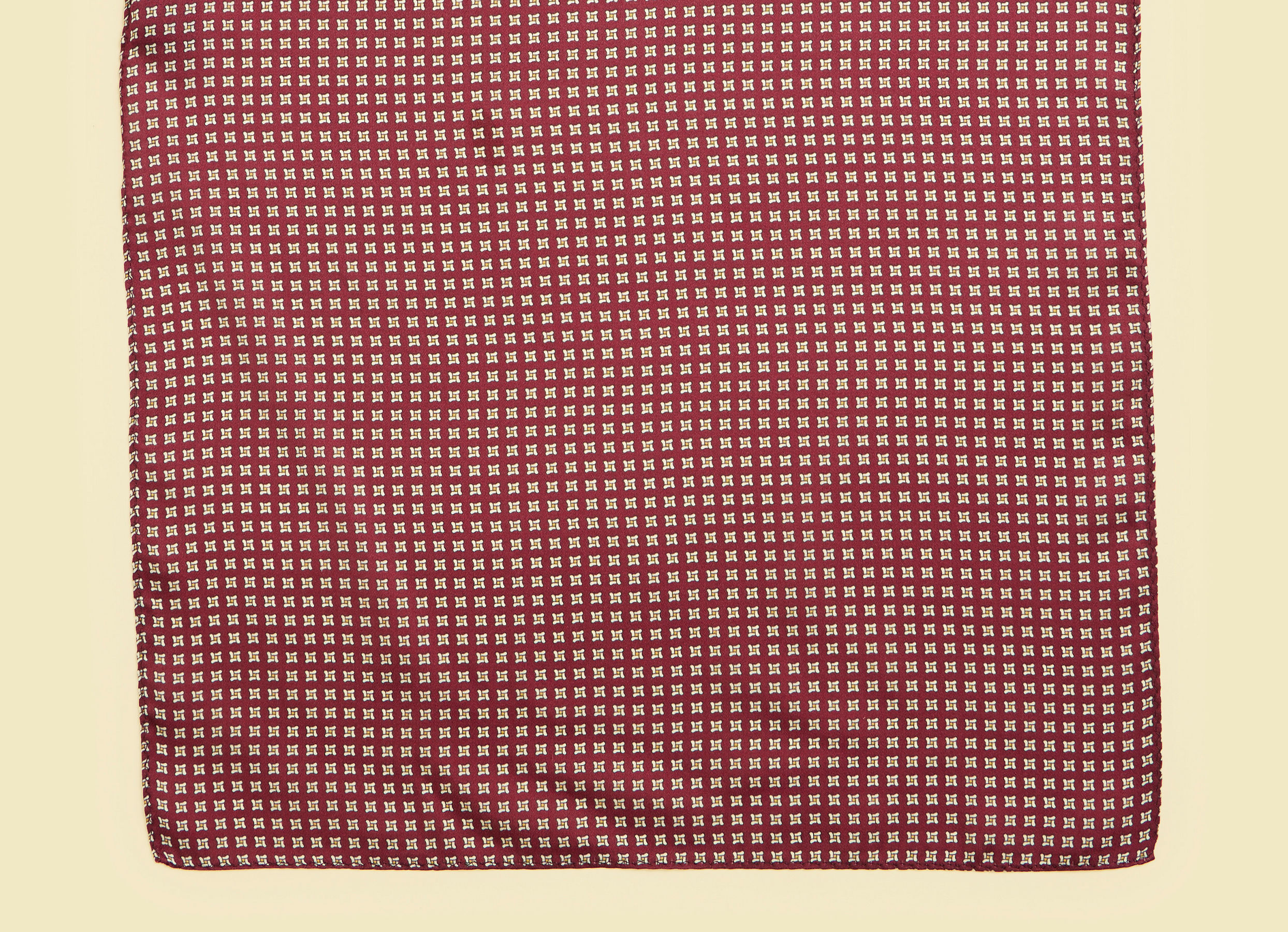 Twamev Men Wine Splendor Satin Pocket Square