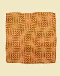 Twamev Men Yellow Satin Pocket Square