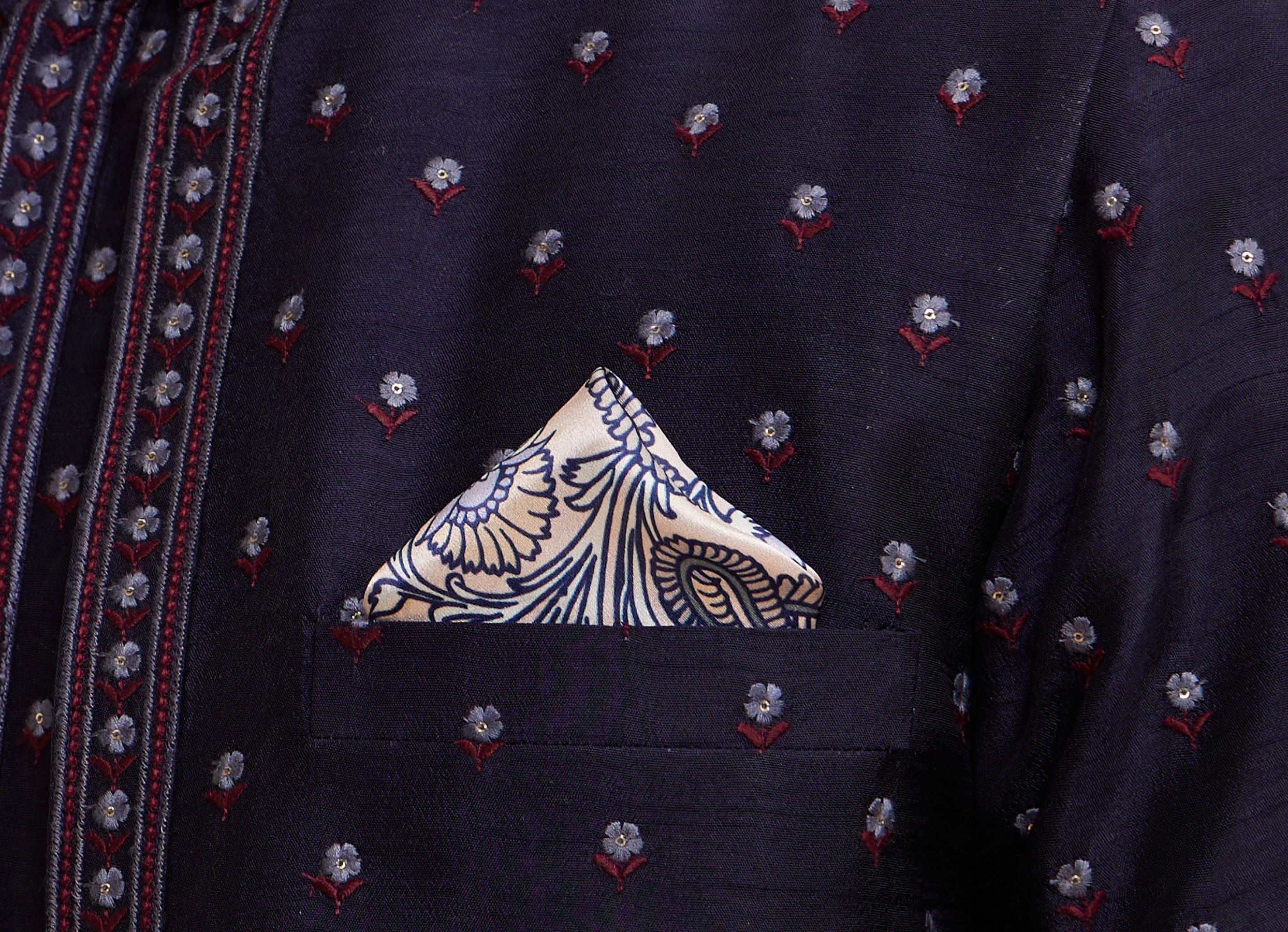 Twamev Men Satin Pink Pocket Square