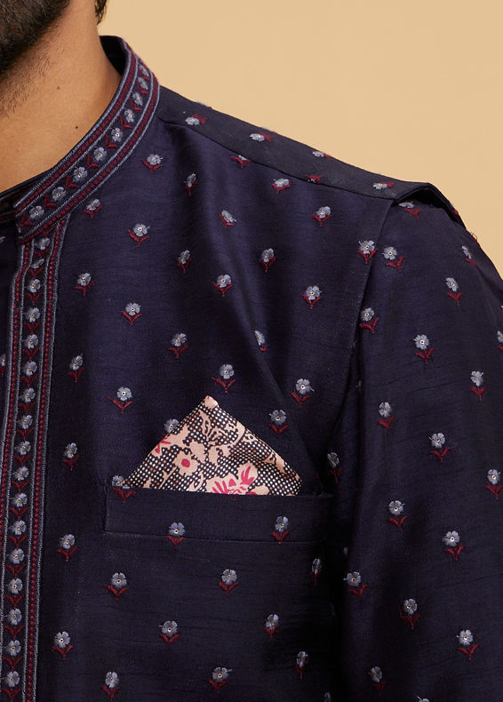 Twamev Men Gorgeous Pink Satin Pocket Square