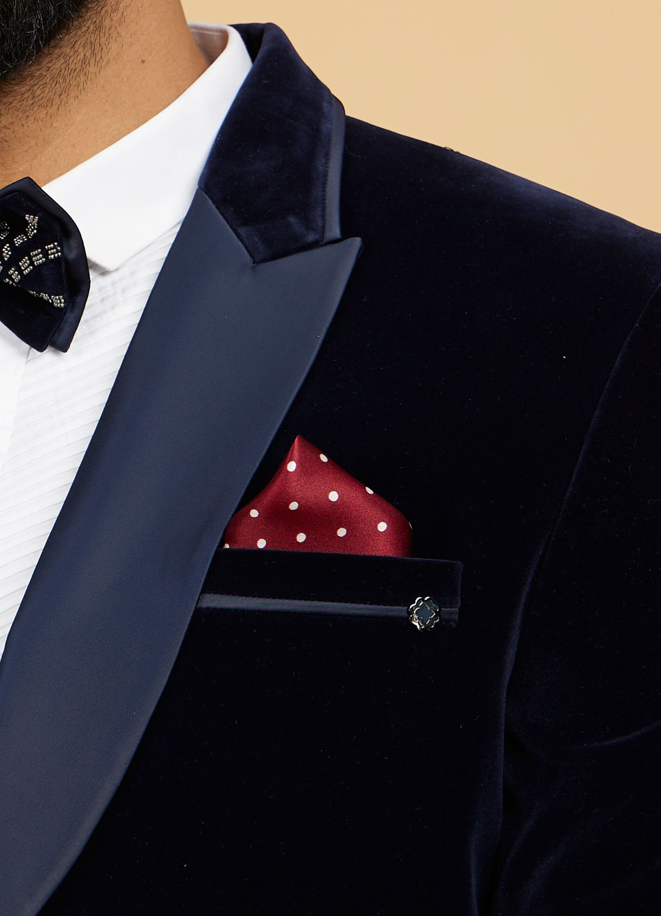Twamev Men Maroon Satin Pocket Square