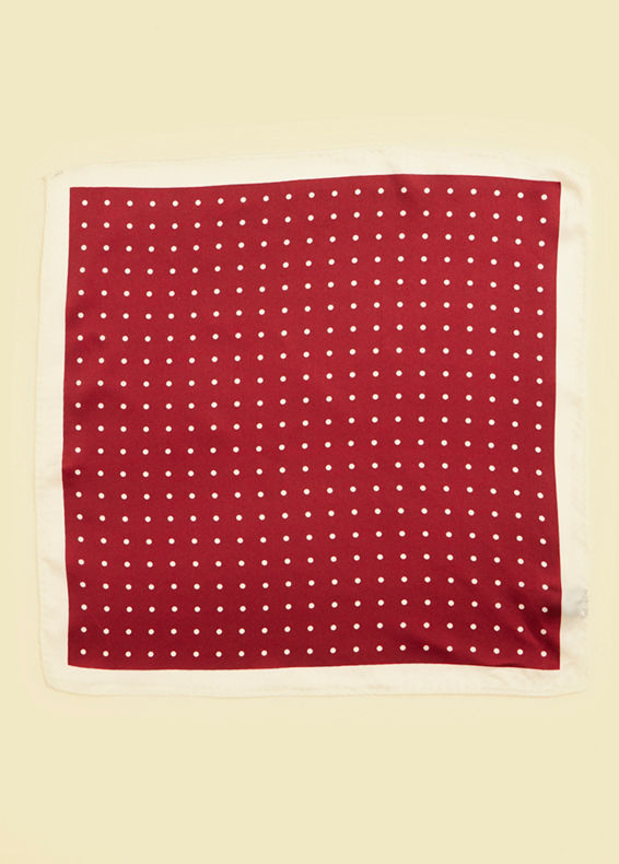 Twamev Men Maroon Satin Pocket Square
