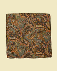 Twamev Men Regal Grey Satin Pocket Square