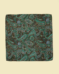 Twamev Men Glamorous Black Satin Pocket Square