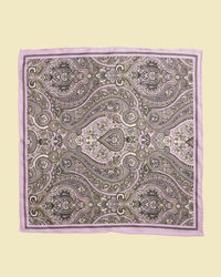 Twamev Men Lilac Purple Satin Pocket Square