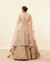 Mohey Women Purple Floral Embroidered Bridal Lehenga