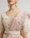Mohey Women Dark Cream Lehenga with Motifs, Beads And Sequin Work