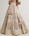 Mohey Women Dark Cream Lehenga with Motifs, Beads And Sequin Work