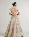 Mohey Women Dark Cream Lehenga with Motifs, Beads And Sequin Work