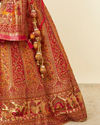 Mohey Women Mustard Yellow Bel Buti Patterned Benarasi Lehenga