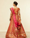 Mohey Women Mustard Yellow Bel Buti Patterned Benarasi Lehenga