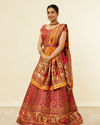 Mohey Women Rani Pink Bel Buti Patterned Benarasi Lehenga